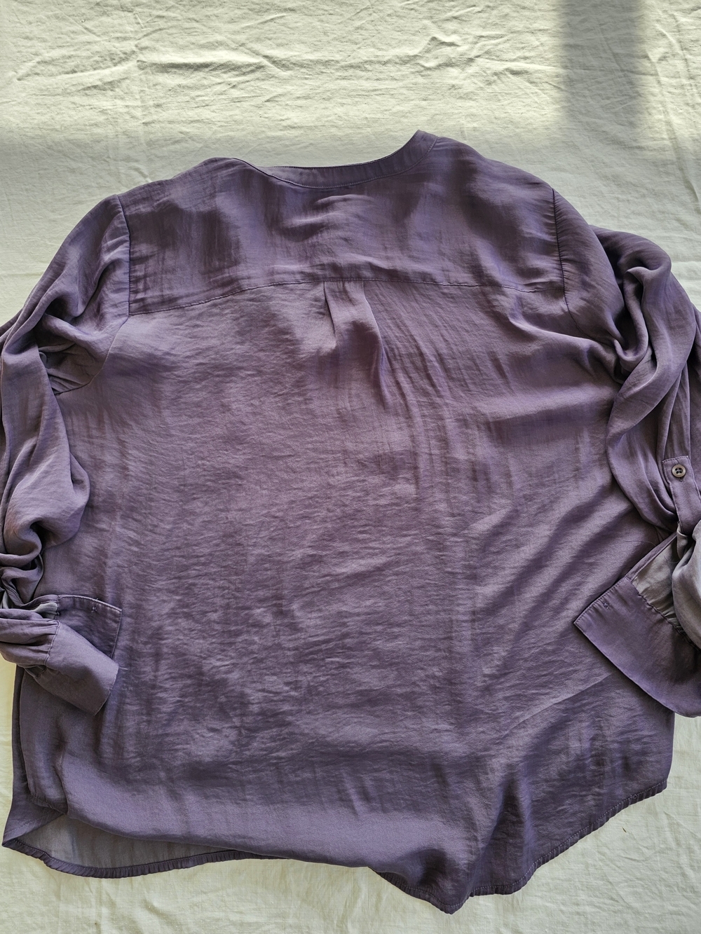 Vera Women's Purple V-Neck Pop Over Blouse Size XXL - Picture 8 of 8